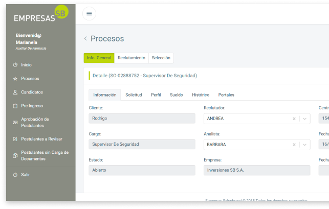 Salcobrand HR Platform Screenshot
